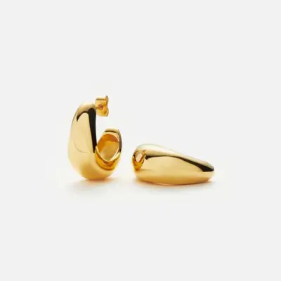 Dome Medium Hoop Earrings