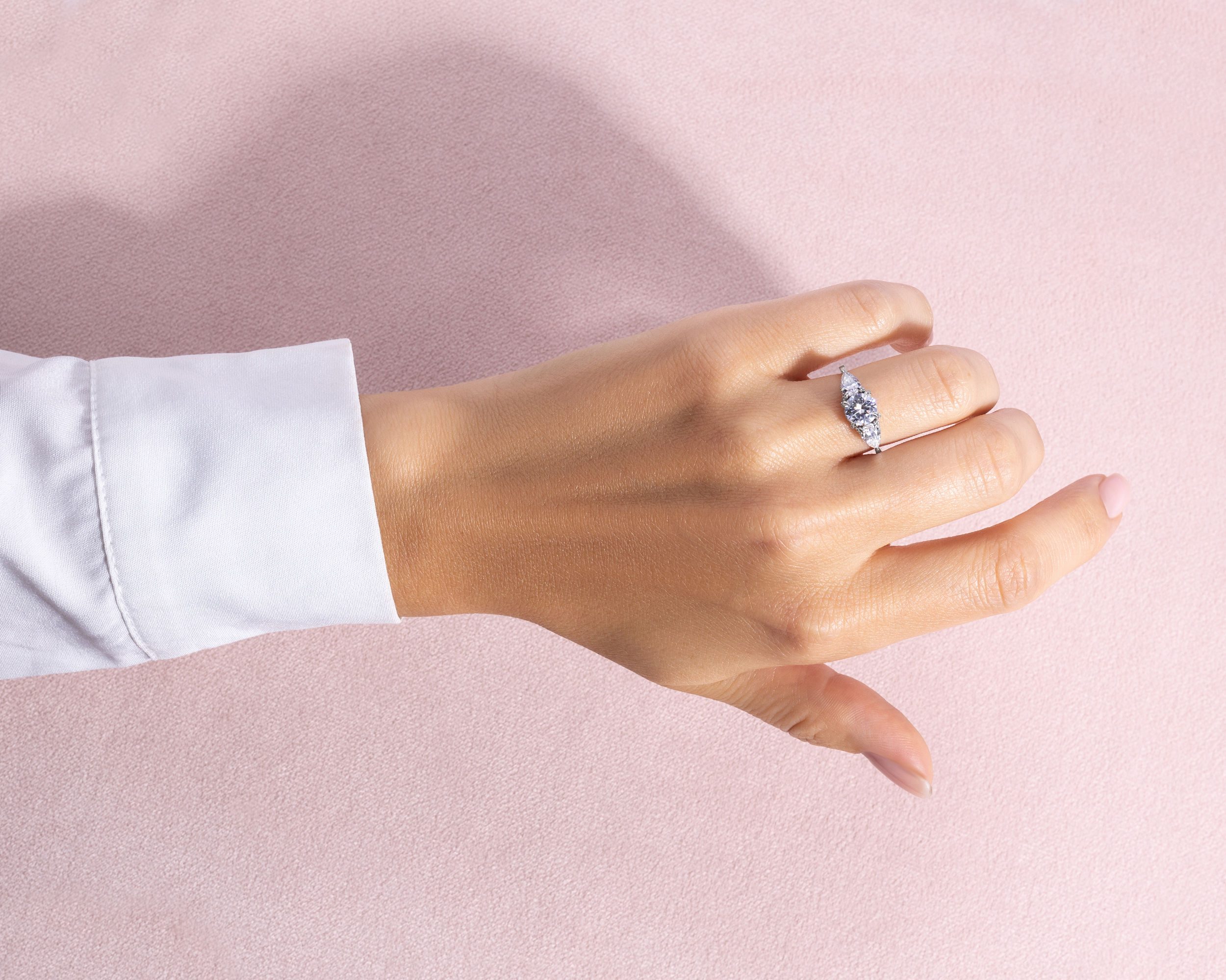 5.30 Moissanite Engagement Ring Real 14k White Gold Round Cut D/VVS2 - Image 10