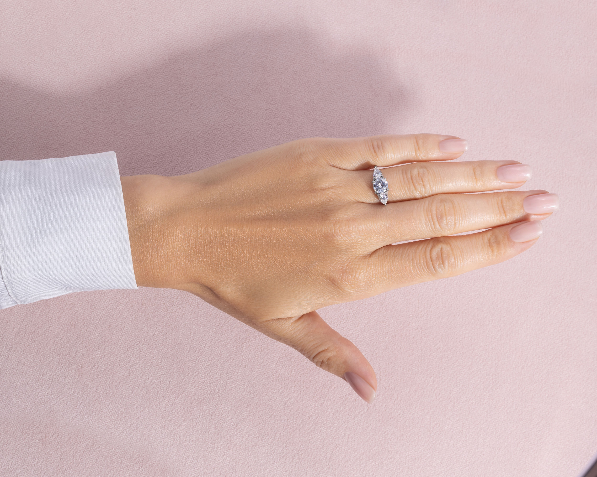 5.30 Moissanite Engagement Ring Real 14k White Gold Round Cut D/VVS2 - Image 12