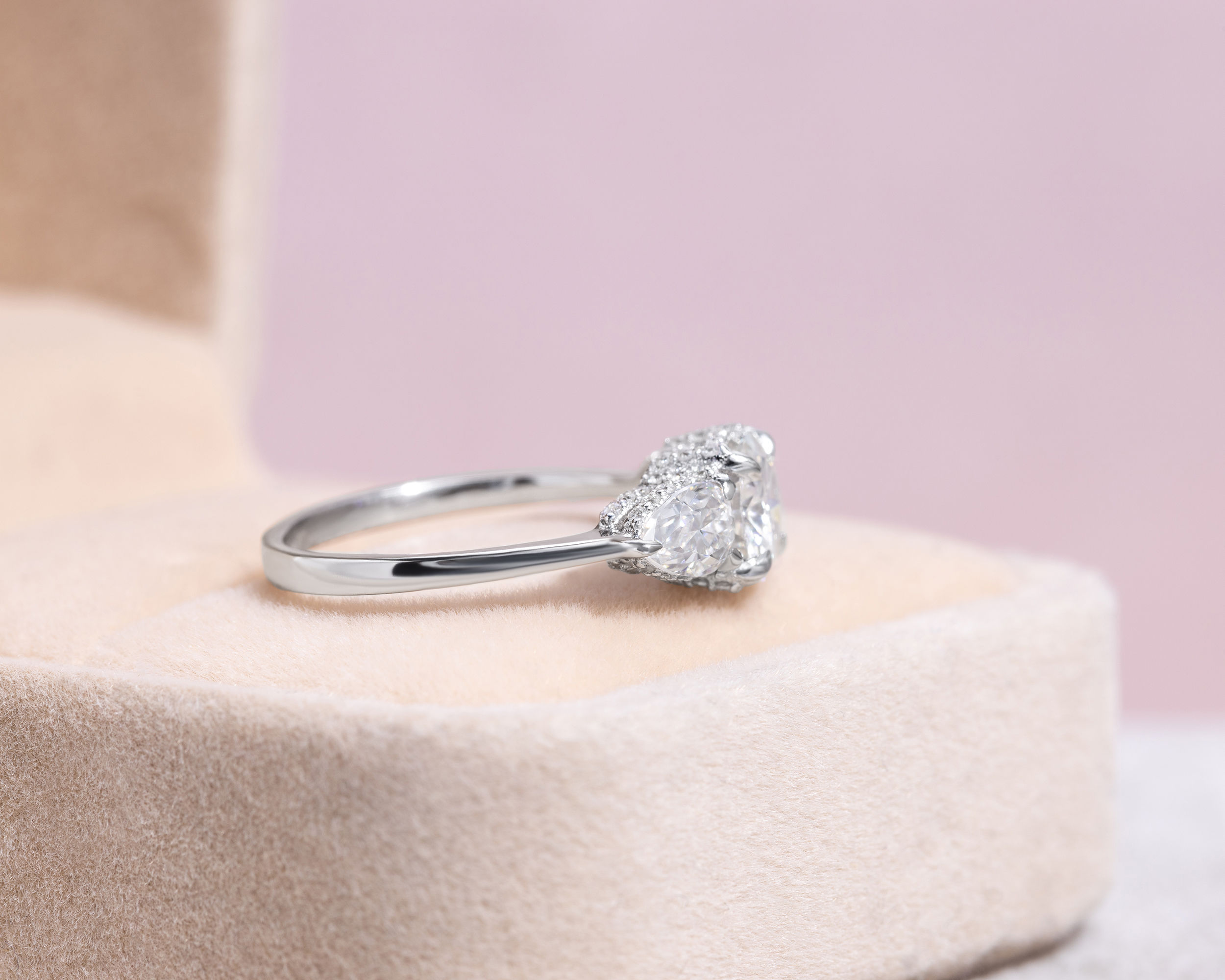 5.30 Moissanite Engagement Ring Real 14k White Gold Round Cut D/VVS2 - Image 7