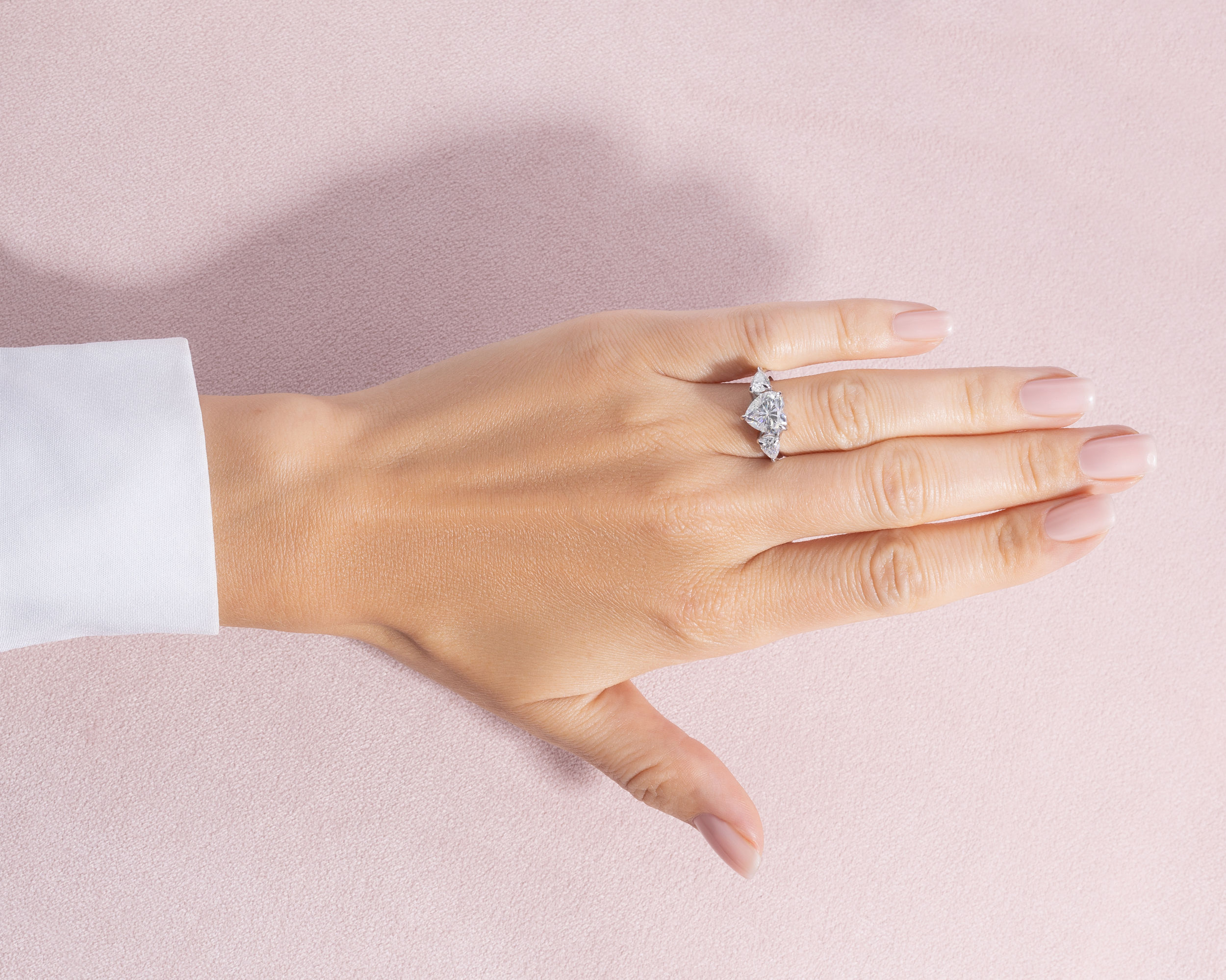 2.80 Ct Solitaire Heart Cut Moissanite Engagement Ring 14K White Gold D/VVS2 - Image 7