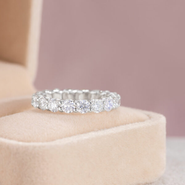 3.13 Ct Lab Diamond Engagement Ring 14k White Gold F/VS1-VS2 Round Brilliant