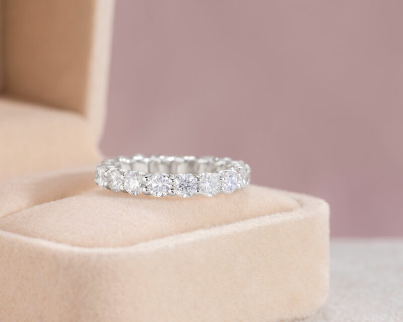 3.13 Ct Lab Diamond Engagement Ring 14k White Gold F/VS1-VS2 Round Brilliant