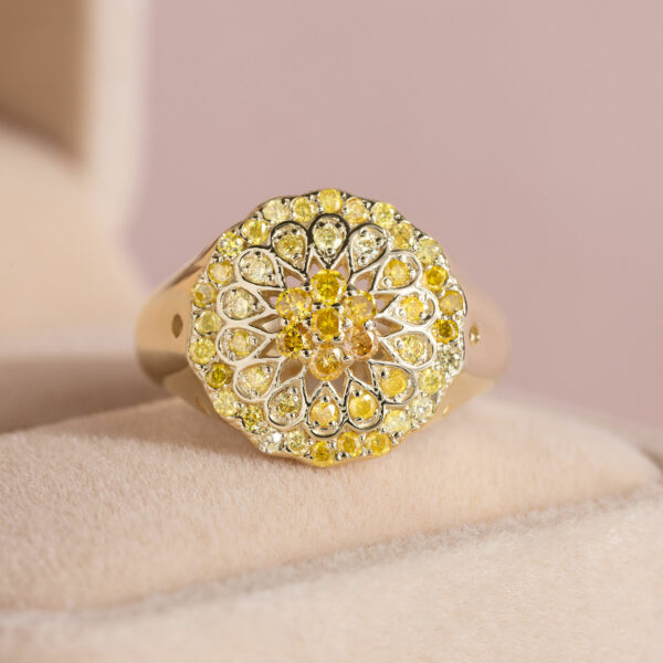 Natural Diamond Ring 14k Solid White Gold 0.60 Ct SI1-I2 Cocktail Ring