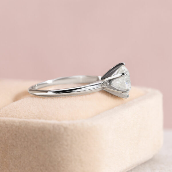 1.00 Ct Natural Diamond Engagement Ring 14k Solid White Gold Round F-G/SI1-SI2