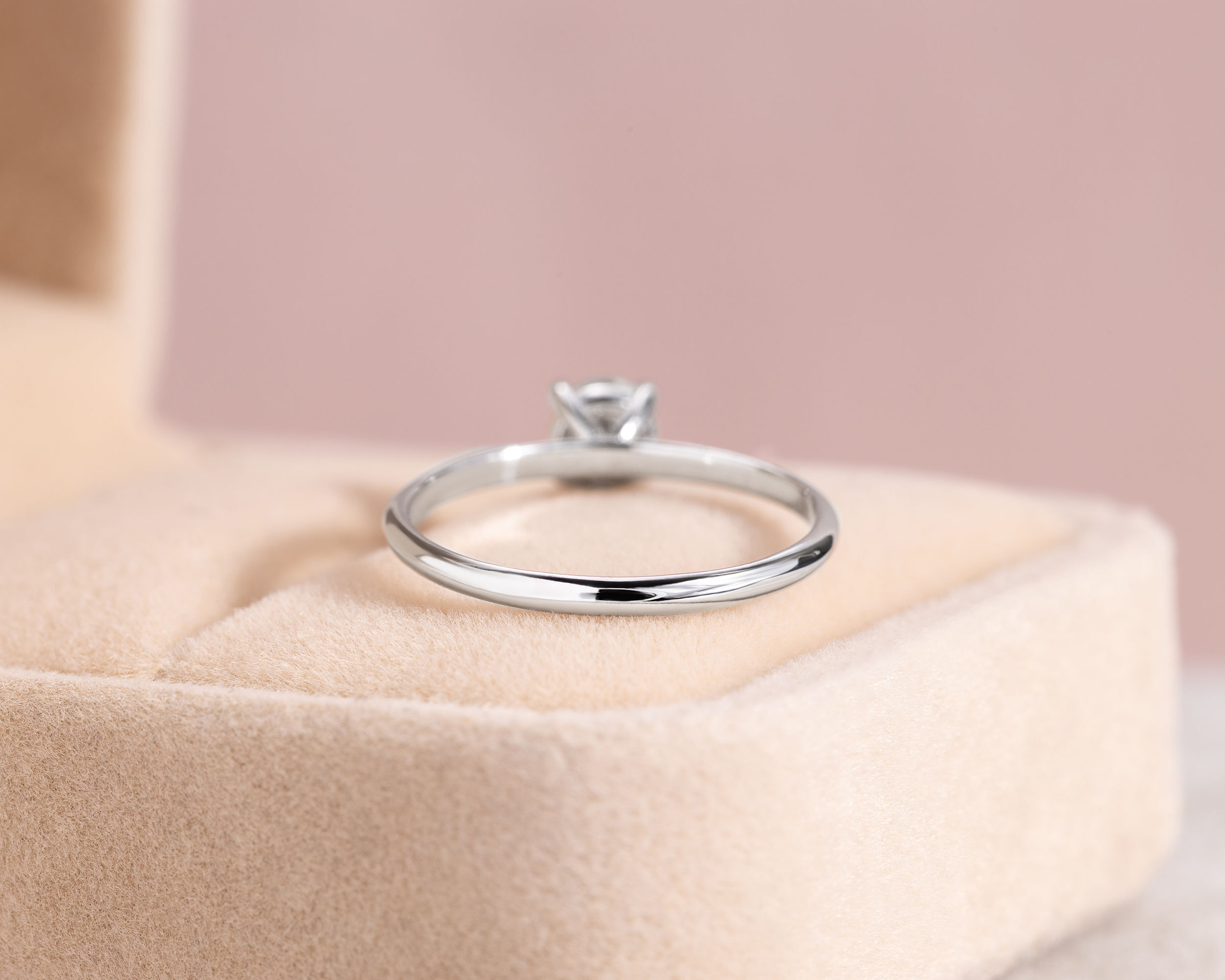 Lab Diamond 0.52 Ct Round Brilliant F/VS1-VS2 Solitaire Engagement Ring 14k White Gold - Image 5