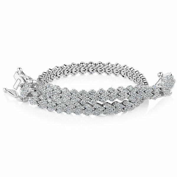Statement bracelet with 4.50 carats* of diamond simulants in sterling silver