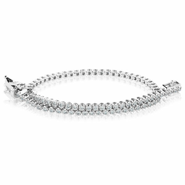 Premium Lab-Grown Diamond, 0.70 carat TW round brilliant tennis bracelet in 10 carat white gold