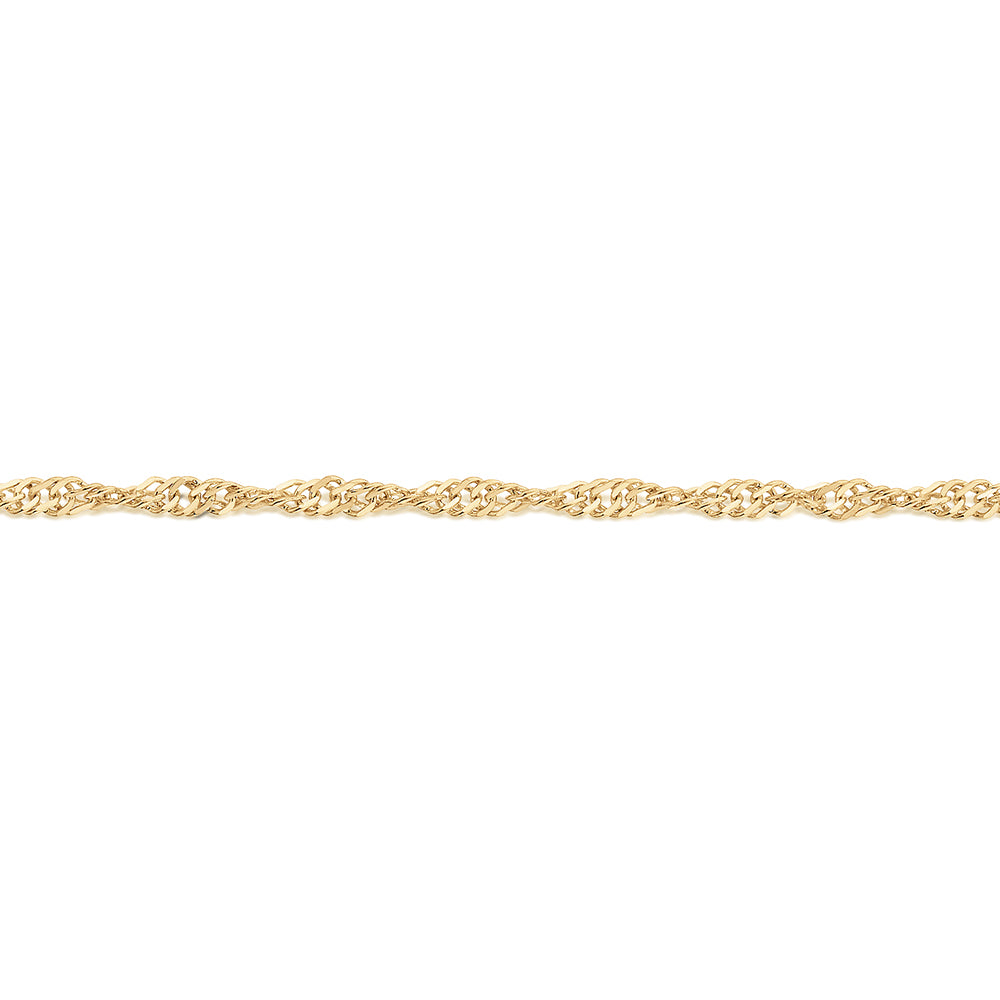 50CM singapore chain in 10 carat yellow gold - Image 2