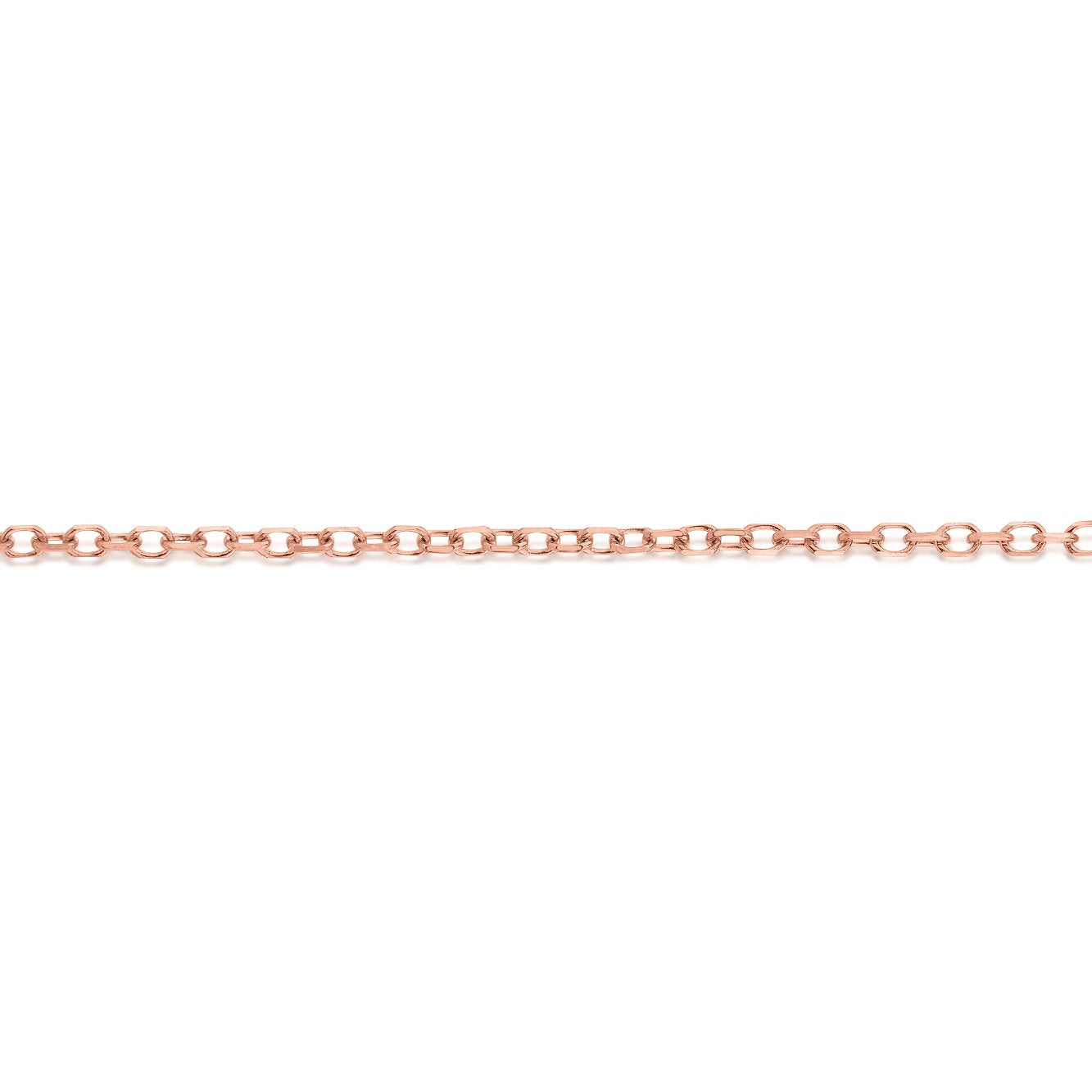 45CM adjustable cable chain in 10 carat rose gold - Image 2