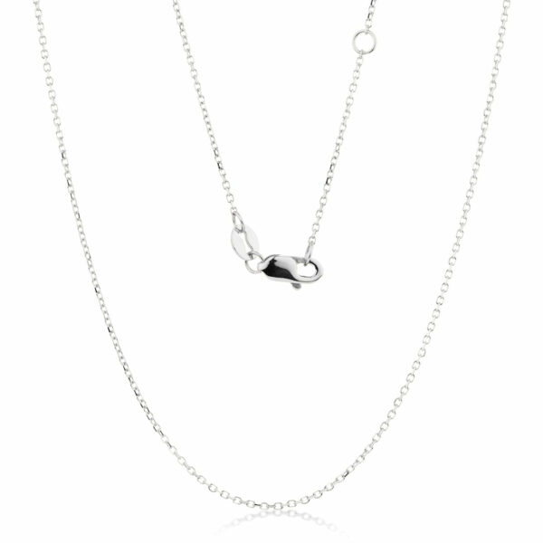 45CM adjustable cable chain in 10 carat white gold