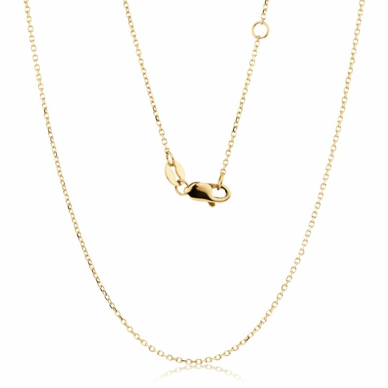 45CM adjustable cable chain in 10 carat yellow gold