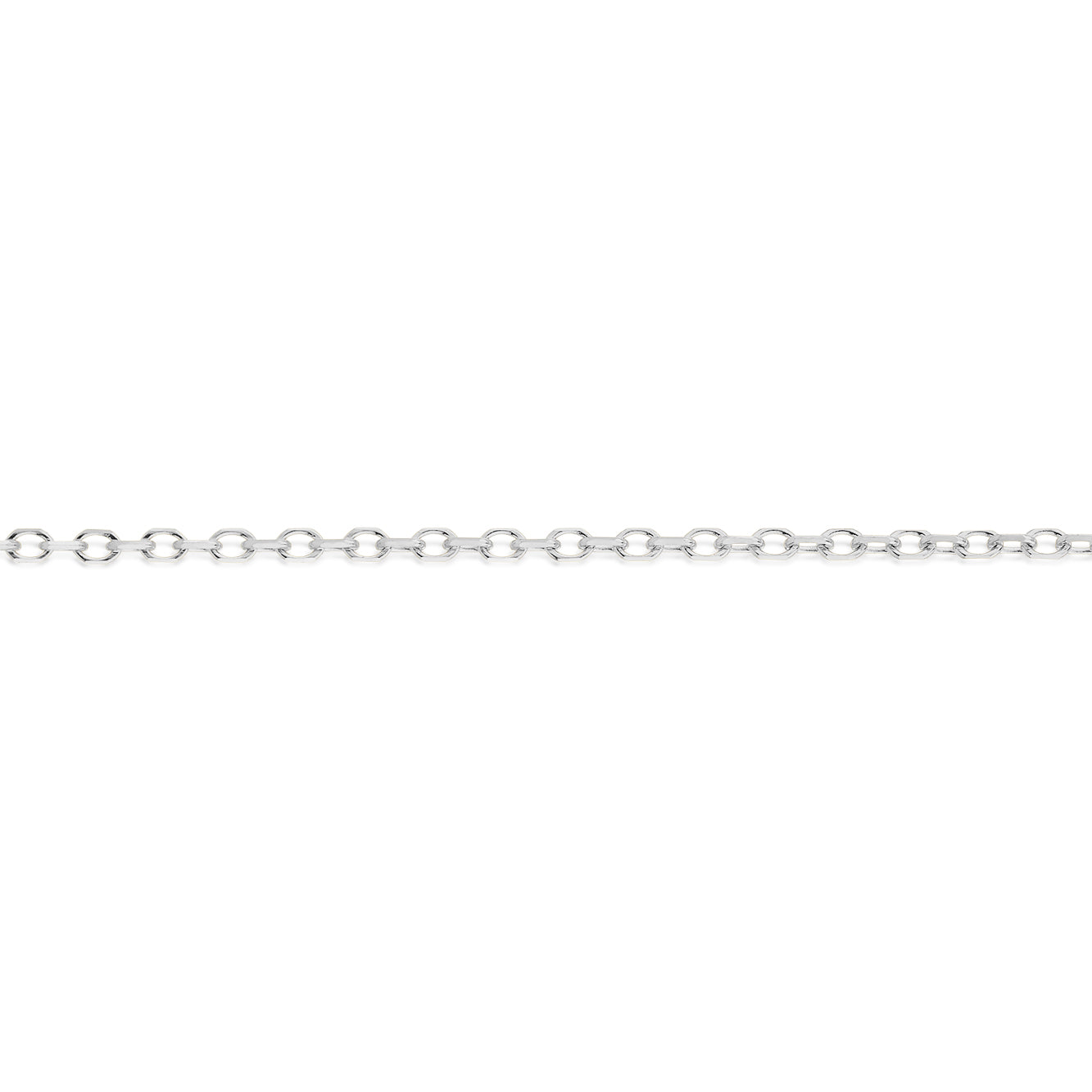 45CM cable chain in 10 carat white gold - Image 2