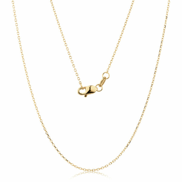 45CM cable chain in 10 carat yellow gold