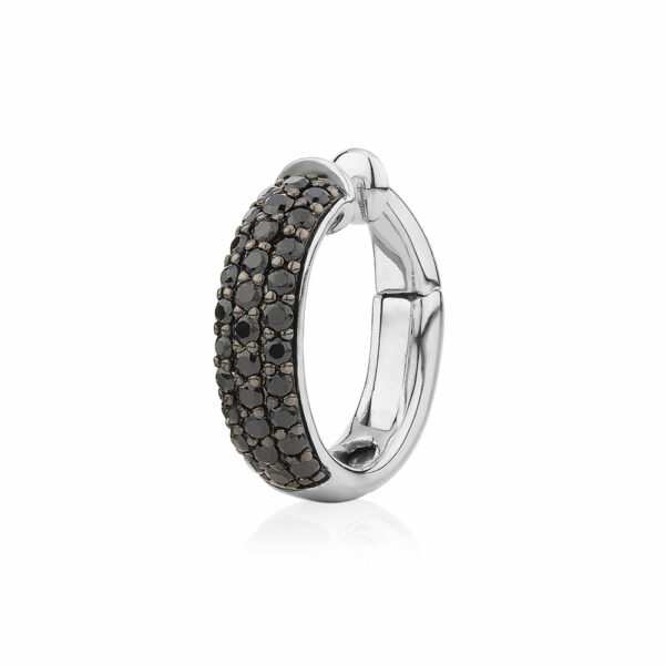 Single earring cuff with 0.29 carats* of diamond simulants in 10 carat white gold and sterling silver