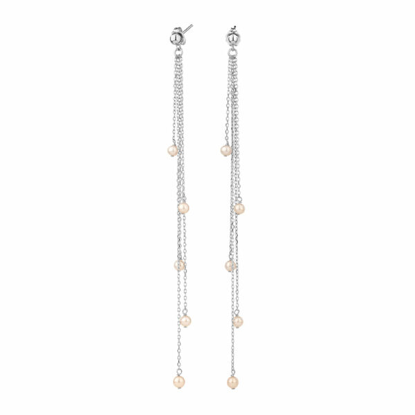 Cultured freshwater pearl drop earrings in sterling silver