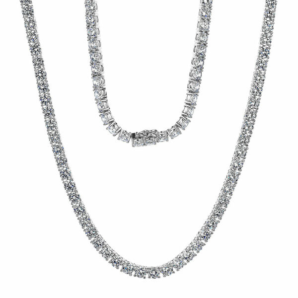 Round Brilliant necklace with 34.96 carats* of diamond simulants in sterling silver