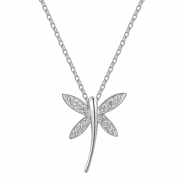 Fancy pendant in 10 carat white gold