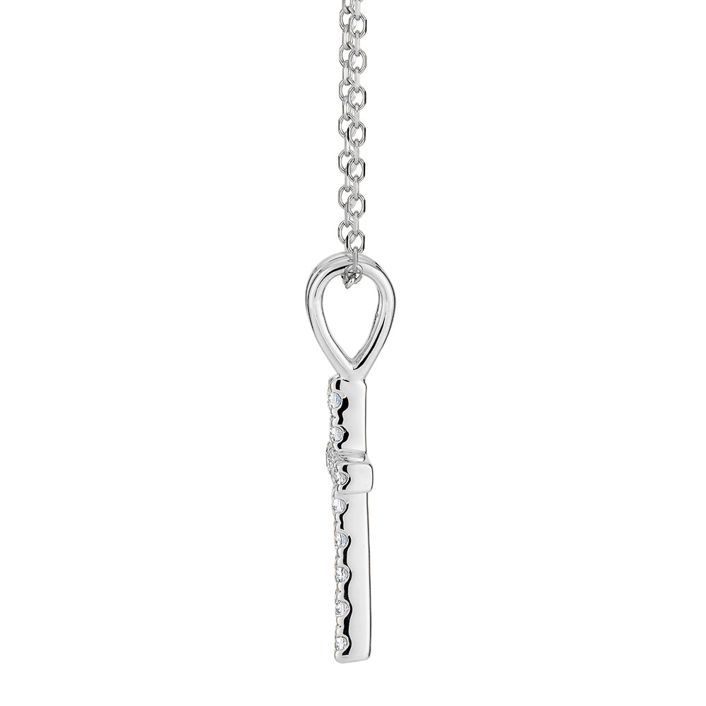 Cross pendant in 10 carat white gold - Image 2