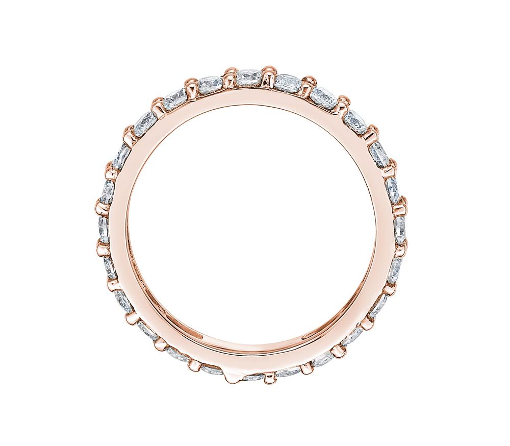 All-rounder eternity band with 1.5 carats* of diamond simulants in 14 carat rose gold - Image 2