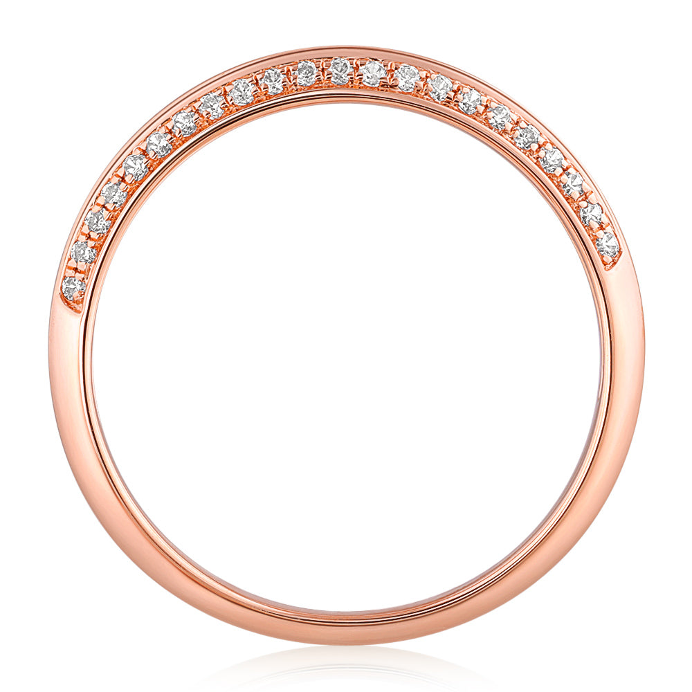 Wedding or eternity band in 14 carat rose gold - Image 3
