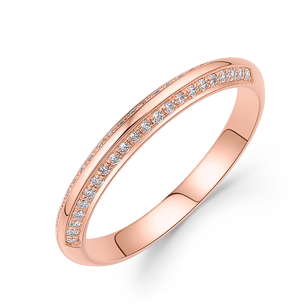 Wedding or eternity band in 14 carat rose gold - Image 4