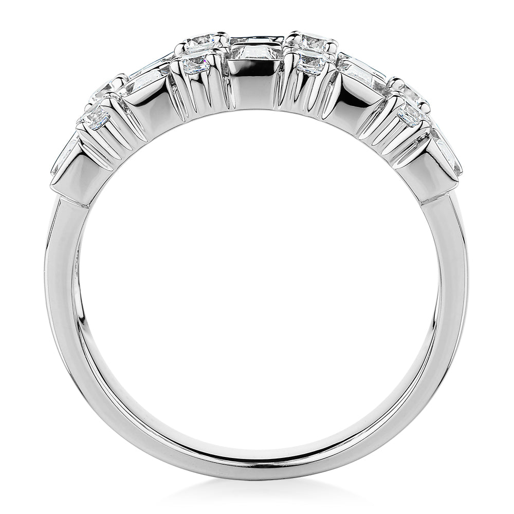 Dress ring with 2.44 carats* of diamond simulants in 10 carat white gold - Image 3