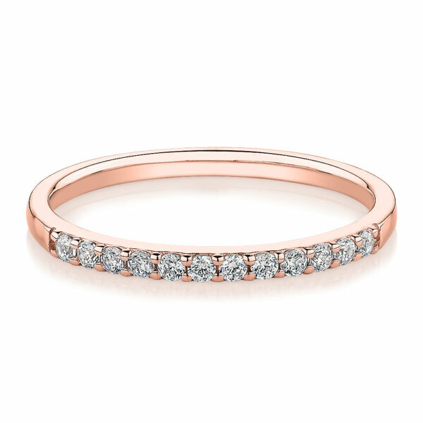 Wedding or eternity band in 14 carat rose gold