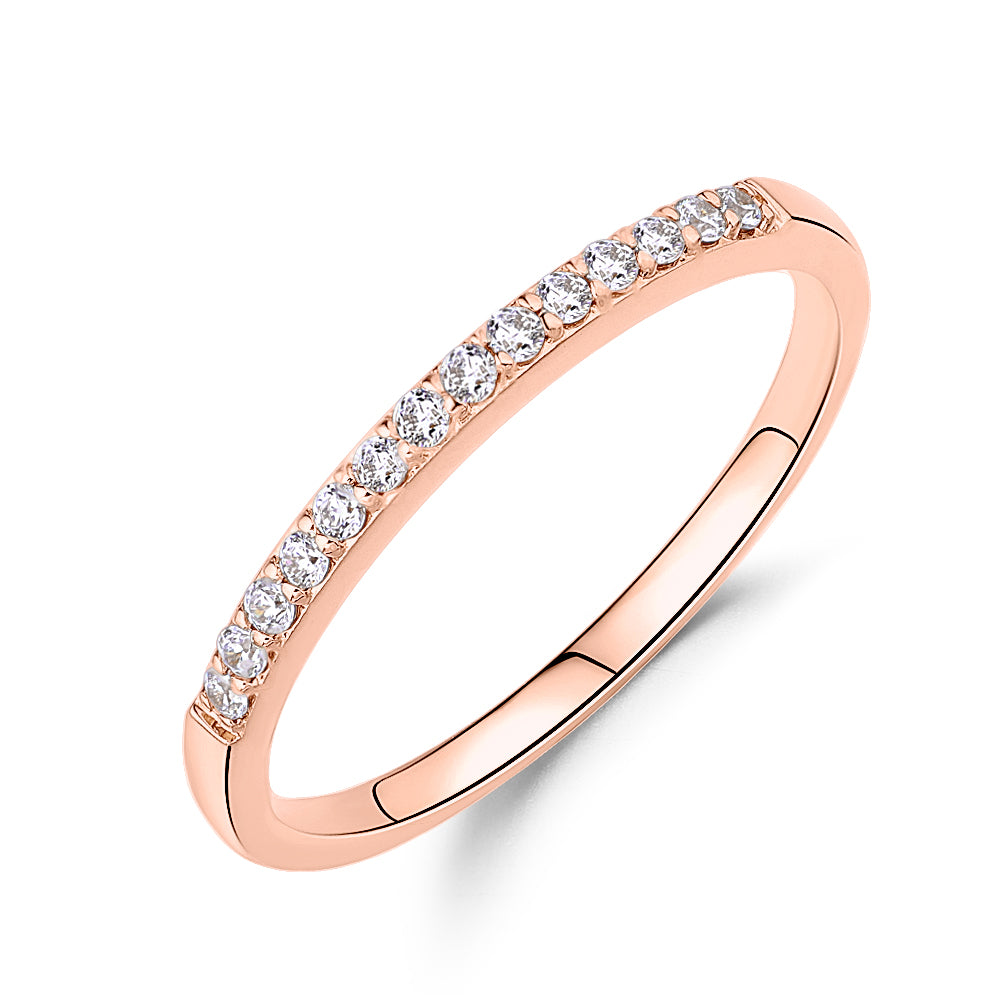 Wedding or eternity band in 14 carat rose gold - Image 4