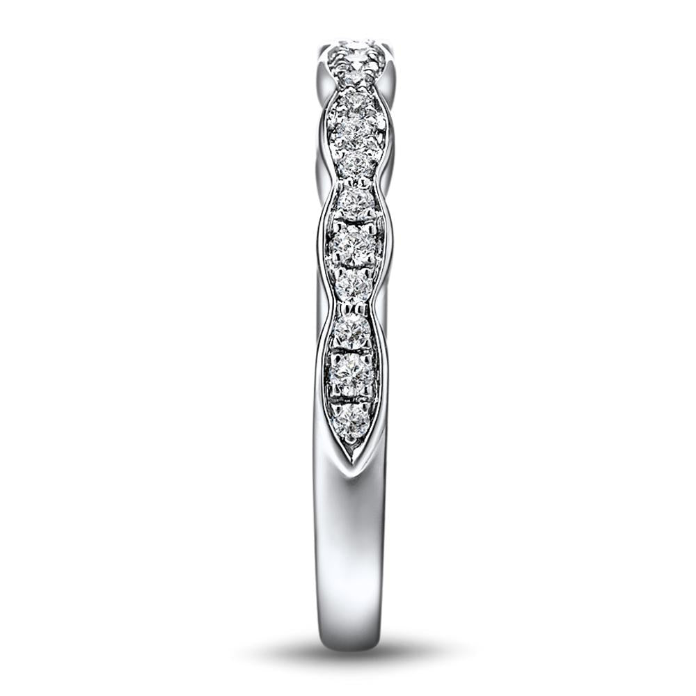 Wedding or eternity band in 14 carat white gold - Image 2