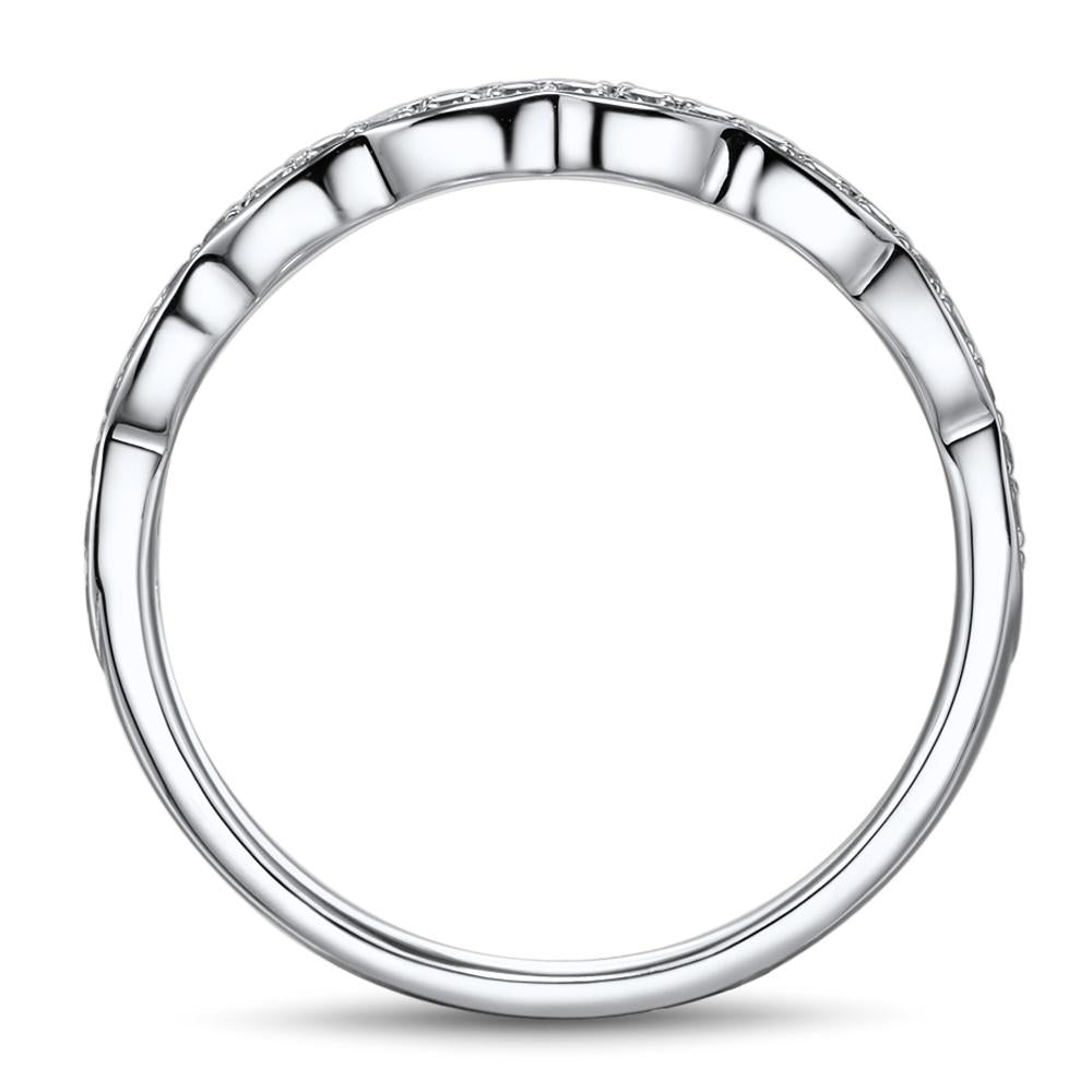 Wedding or eternity band in 14 carat white gold - Image 3