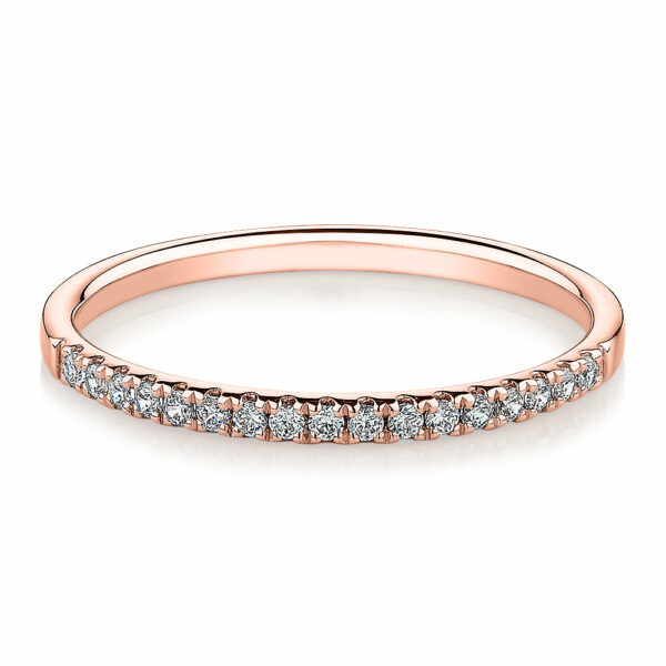 Wedding or eternity band in 14 carat rose gold