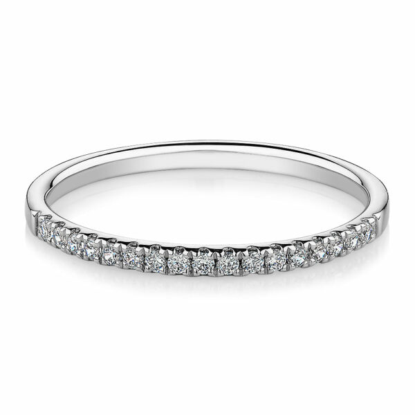 Wedding or eternity band in 14 carat white gold