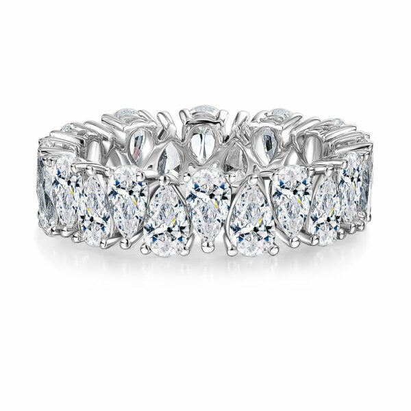 All-rounder eternity band with 6 carats* of diamond simulants in 10 carat white gold