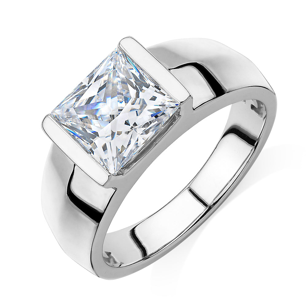 Dress ring with 3.67 carats* of diamond simulants in sterling silver - Image 2