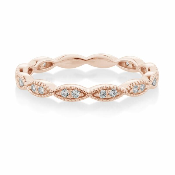 All-rounder eternity band in 10 carat rose gold