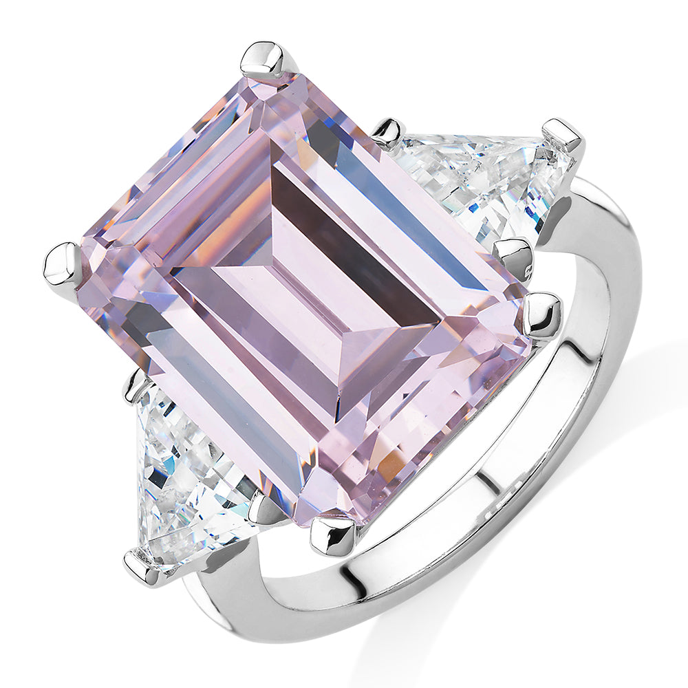 Dress ring with 18.92 carats* of diamond simulants in sterling silver - Image 2