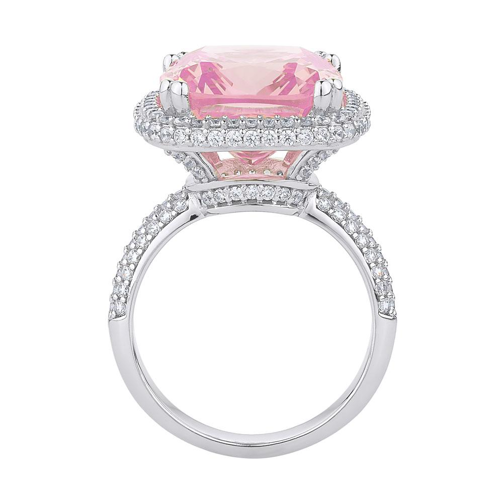 Dress ring with 11.98 carats* of diamond simulants in sterling silver - Image 2