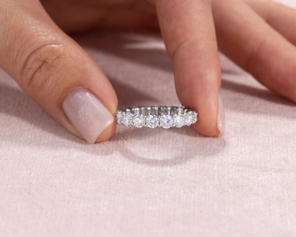 3.13 Ct Lab Diamond Engagement Ring 14k White Gold F/VS1-VS2 Round Brilliant - Image 3