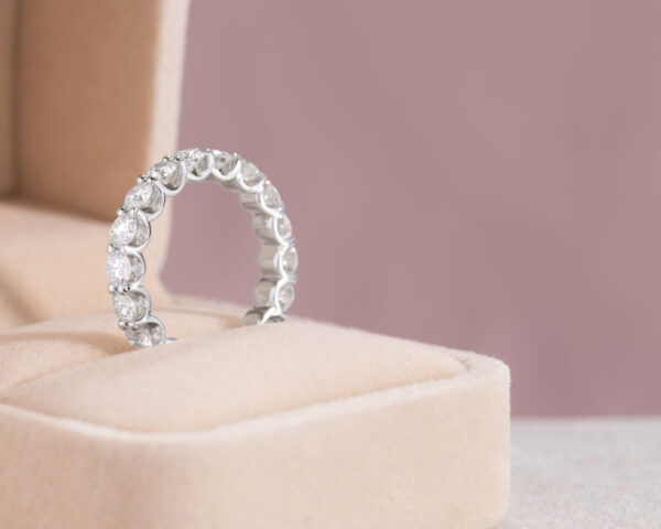 3.13 Ct Lab Diamond Engagement Ring 14k White Gold F/VS1-VS2 Round Brilliant - Image 2
