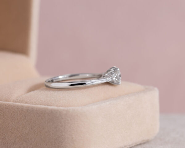 Lab Diamond 0.94 Ct Round Brilliant F/VS1-VS2 14k White Gold Engagement Ring - Image 3