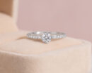 Lab Diamond 0.60 Ct Round Brilliant F/VS1-VS2 Engagement Ring 14k Solid White Gold