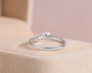 Lab Diamond 0.60 Ct Round Brilliant F/VS1-VS2 Engagement Ring 14k Solid White Gold