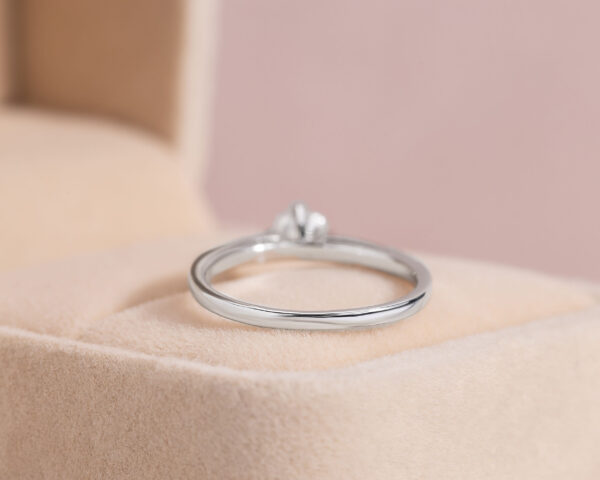 Lab Diamond 0.60 Ct Round Brilliant F/VS1-VS2 Engagement Ring 14k Solid White Gold - Image 2