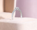Lab Diamond 0.78 Ct Round Brilliant F/VS1-VS2 Engagement Ring 14k White Gold