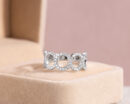 0.70 Ct Lab Diamond Ring Solid 14k White Gold F/VS1-VS2 Round Cut Stackable