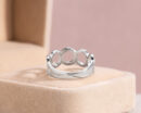 0.70 Ct Lab Diamond Ring Solid 14k White Gold F/VS1-VS2 Round Cut Stackable