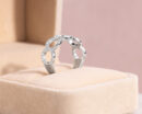 0.70 Ct Lab Diamond Ring Solid 14k White Gold F/VS1-VS2 Round Cut Stackable