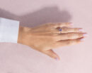 Bluish Purple Tanzanite & Faint-Light Pink Diamond 0.90 Ct 14k Rose Gold Ring