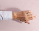 1.1 Ct Lab Diamond 14k White Gold Engagement Ring F/VS1-VS2 Round Brilliant